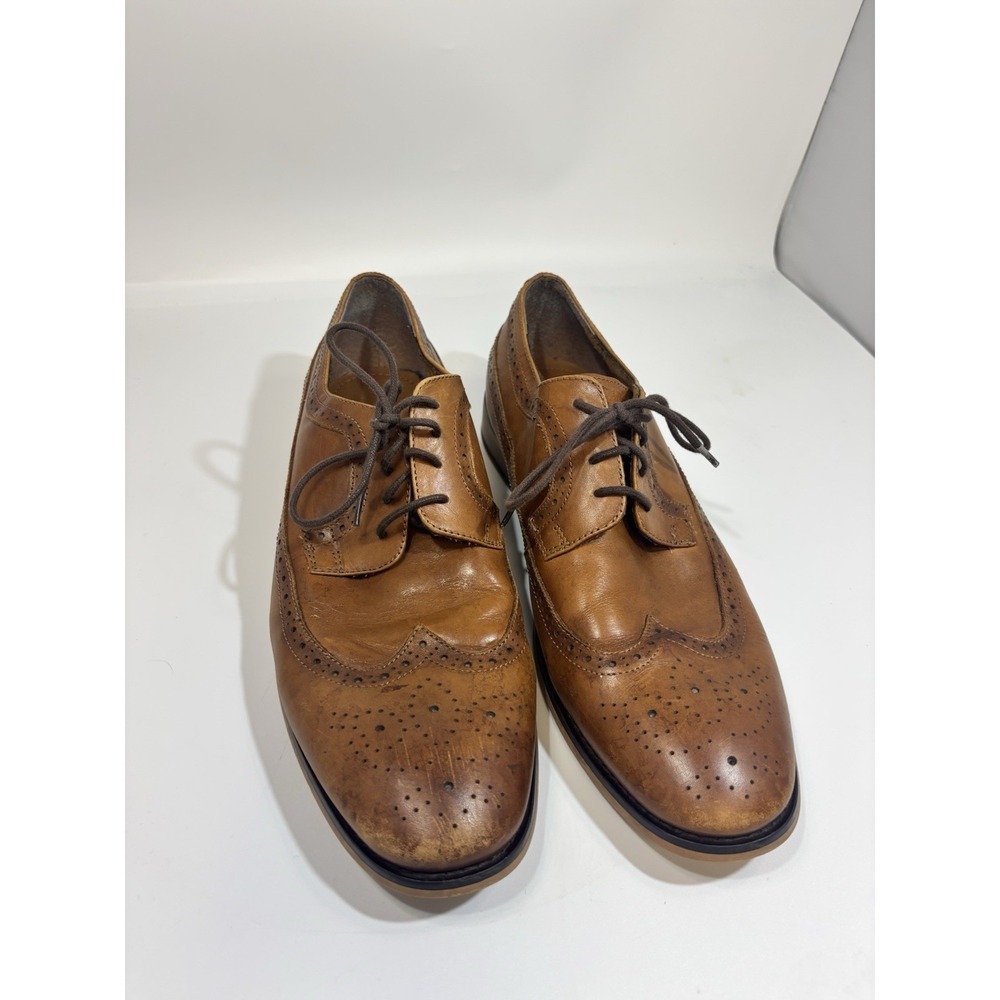 Steve Madden Shoes Mens 11 Brown Wingtip Oxford Lace  Leather Business‎